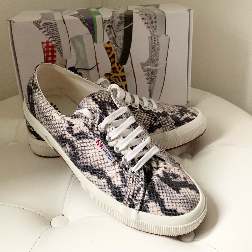 Superga Fantasia Sneaker in Natural Snake